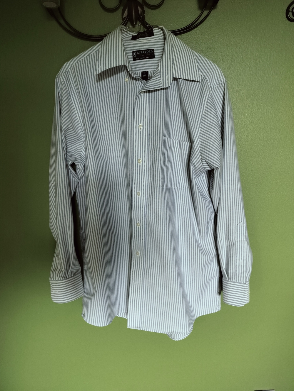 Stafford Men’s Blue Stripe Dress Shirt